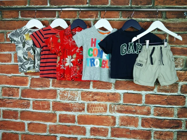 Boys Baby Bundle Age 3-6 Months M&S Next Gap Summer Top Shorts Set Floral 68Cm