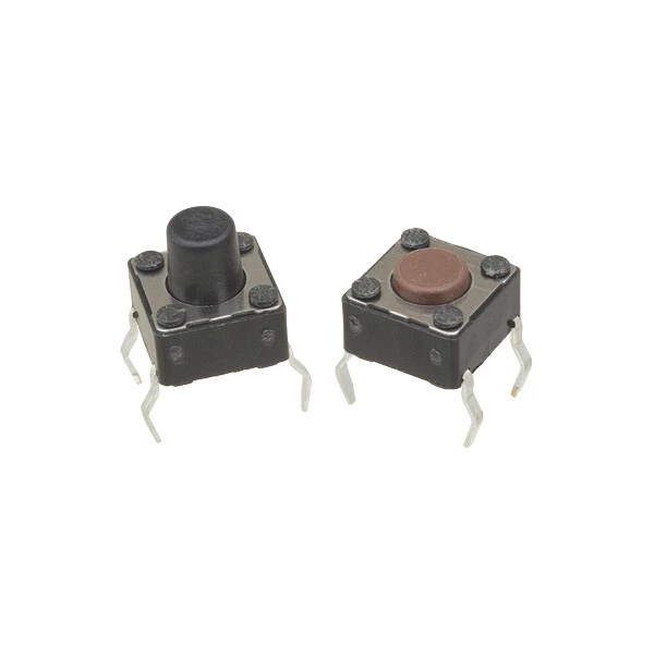 100 Pezzi Interruttori Tattili Mini 12x12x5 Mm - Pulsanti A Pressione Per PCB, Accessori Elettronici, DC12V 50mA, DIP - 6