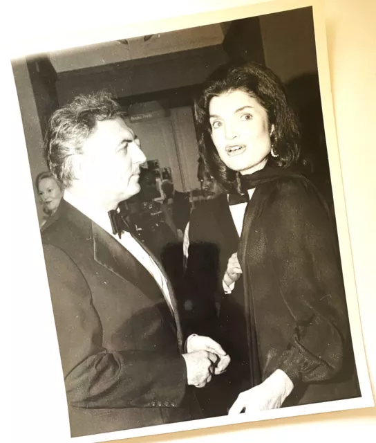 Jackie Kennedy & Photographer Ernst Haas, B&W Press Photo, 1975