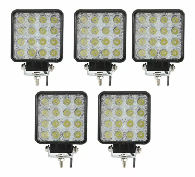 5X 48W Led Luce Faro 12V 24V Lampada Da Lavoro Faretto Auto Barca Camion Klw Suv