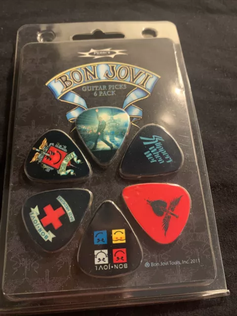 bon jovi guitar picks set 2 new