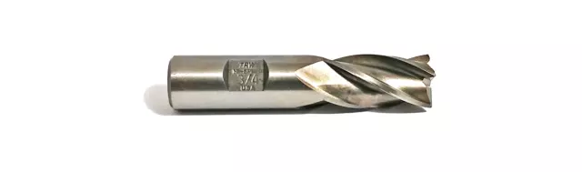 3/4" (.750") 4 Flute HSS End Mill Flat Bottom CC Radius .020" MF420011914