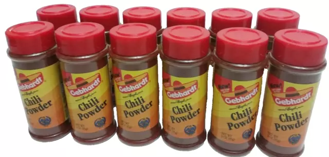 Gebhardt CHILI POWDER 3oz (TWELVE - 12 Pack) Made in Texas