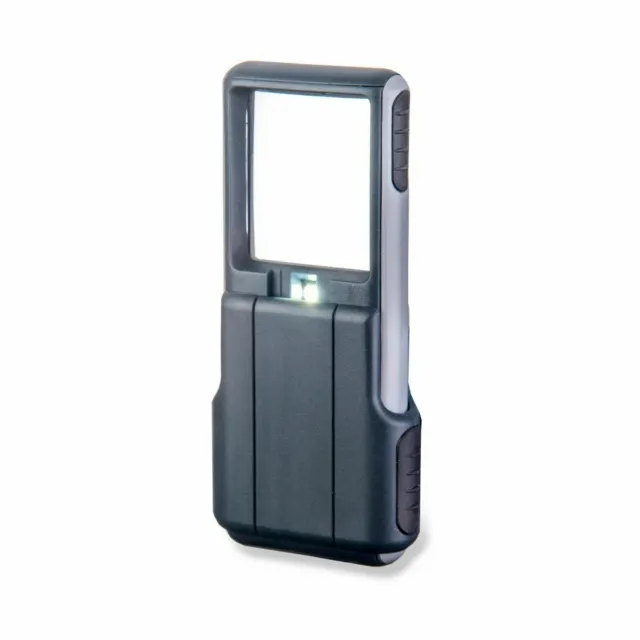 Pocket Magnifier LED Slide-Out 3x Power Reading Aid Carson PO-25 MiniBrite