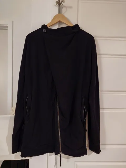 Silent by Damir Doma distressed asymmetric hoodie black, size S