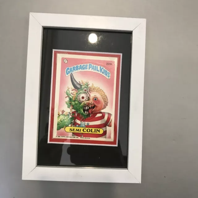 Topps 1987 Garbage Pail Kids SEMI COLIN 355b in A Frame