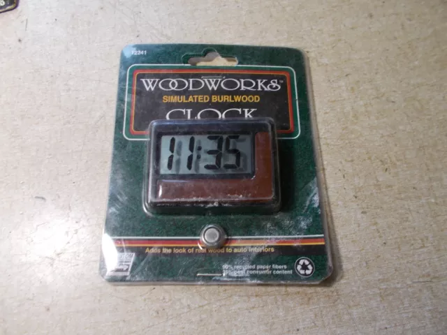 NEW Woodworks Simulated Burlwood Clock 12241  *FREE SHIPPING*