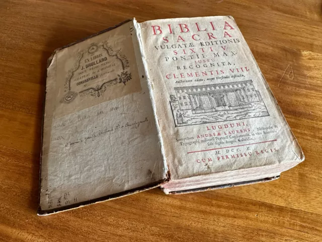 Biblia Sacra vulgatae edtionis Sixti V Pontif. Max... Clementis VIII 1710