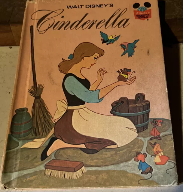 Walt Disney Cinderella Hardcover Book Vintage 1974