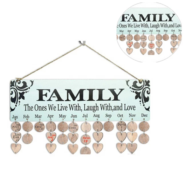 Bambou Plaque De Rappel D'anniversaire Du Calendrier Des Anniversaires
