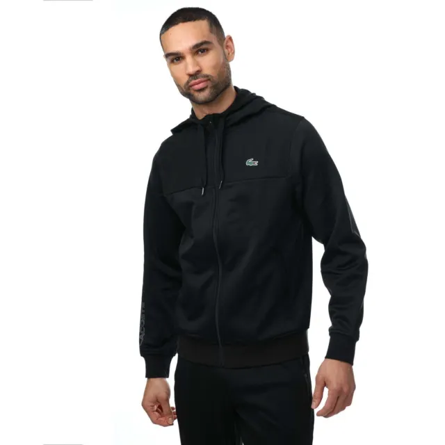 Men's Hoodie Lacoste Zip Through Jacket in Black