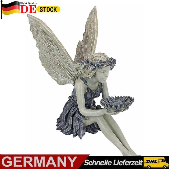 Garden Statue Funflower Fairy Outdoor Lawn Ornament Statues Courtyard Decoration