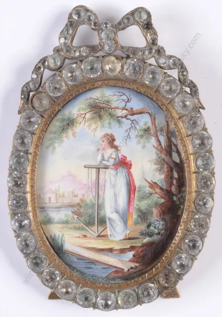 "Faithful wife", Swiss enamel miniature, late 18th century