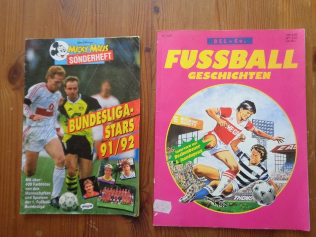 Micky Maus Sonderheft Bundesliga 91/92 + Fussballgeschichten-Comic 1987