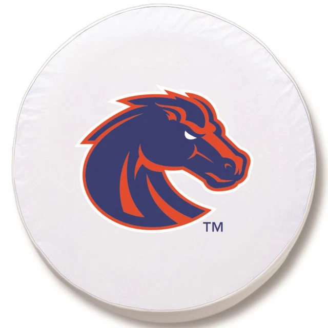 Holland Bar Stool Tire Cover With White Vinyl Finish TCFBoiseSWT