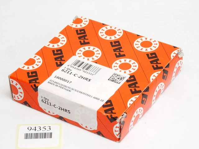 FAG Roulements à Billes 6211-C-2HRS / Neuf Emballage D'Origine