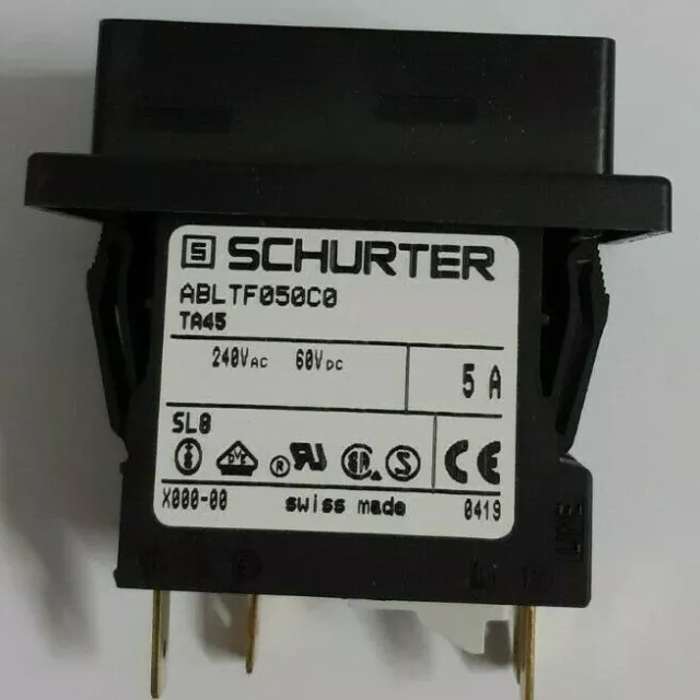 Schurter Interruttore a pulsante termic 15A, Schurter Thermal push button switc,