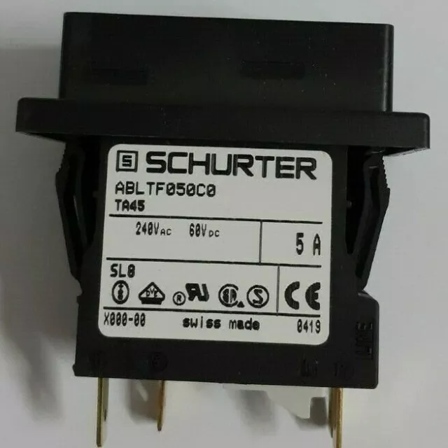 Schurter Interruttore a pulsante termic 20A, Schurter Thermal push button switc,