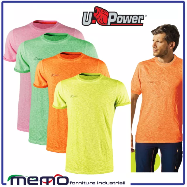 T-SHIRT uomo donna U POWER manica corta in 100% cotone maglia maglietta estiva