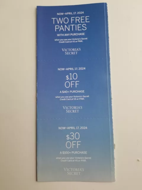 Three Victorias Secret Coupons