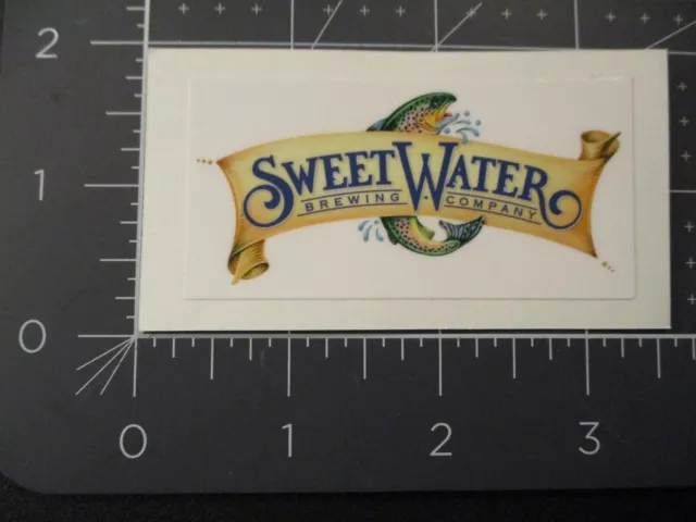 SWEETWATER BREWING CO georgia Trout rect LOGO STICKER decal craft beer brewery