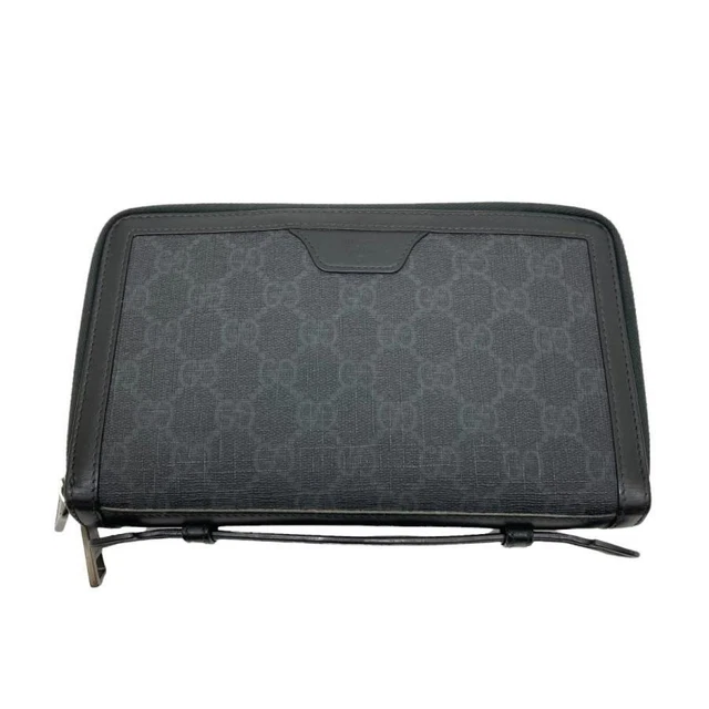 Gucci GG logo pattern Supreme Travel Case Rectangle Black color size H13 x W21cm