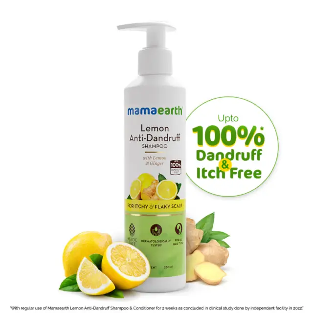 Mamaearth Lemon Anti Dandruff Shampoo With Lemon & Ginger For Itchy 250 ml