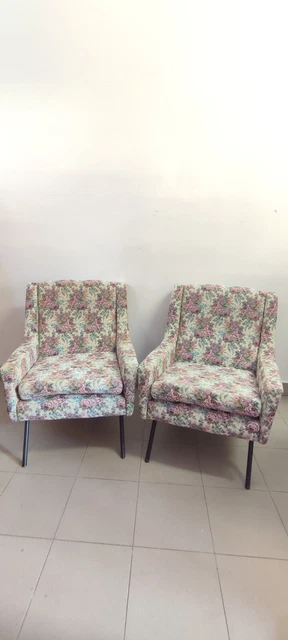 Coppia Di Poltrone Anni 50 Stile Zanuso Radice Design