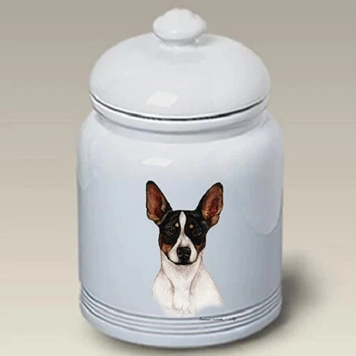 Tri Rat Terrier Ceramic Treat Jar TB 34324