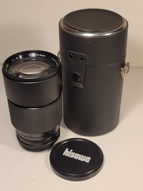 Objectif Hisawa 200mm F/3,3 Manuel - Monture M42 - Occasion état Propre - Origine Japon