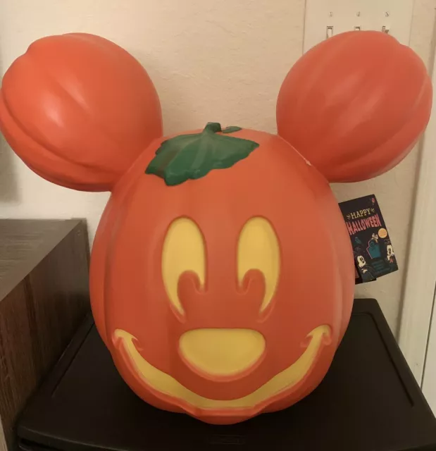 Disney Parks Giant Mickey Mouse Light Up Pumpkin Jack-O-Lantern 2023