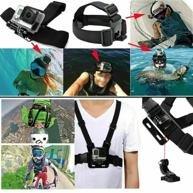 216pcs Accessories Case Pack Chest Head Floating Monopod GoPro Hero 9 8 7 6 5 4 3