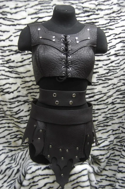 Véritable cuir texturé NAPA femme armure médiévale reconstitution armure...