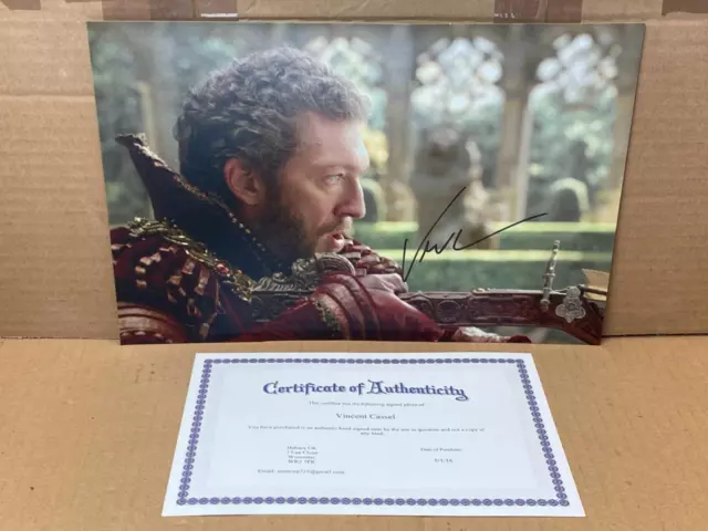 Hand Signed Autographed Vincent Cassel Beauty and the Beast 12x8" photo print