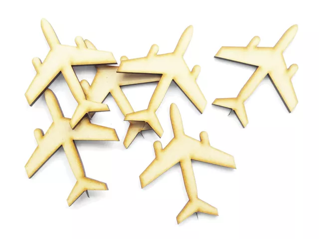 Air Plane Wooden Craft Shape MDF Blank Embellishment Laser Cutout Decoration