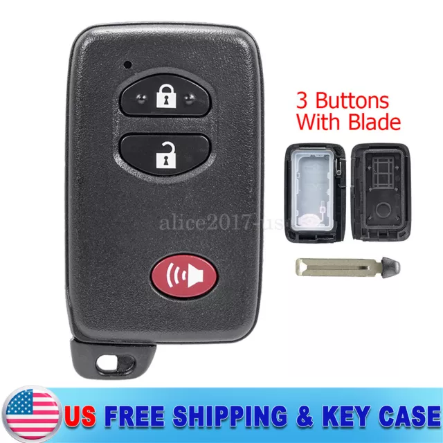 For Toyota Prius V 2010 2011 2012 2013 2014 2015 Smart Remote Key Shell Case Fob