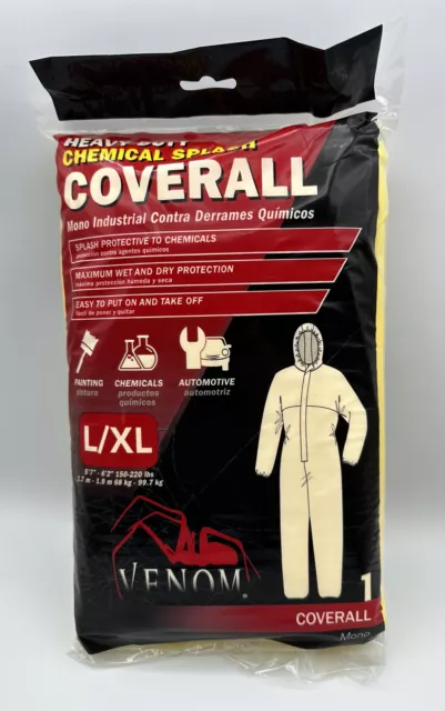 Venom Heavy Duty Chemical Splash Coverall Size  L/XL