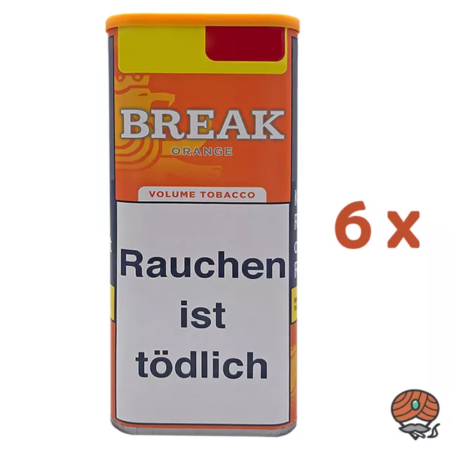 6x Break Orange Volumentabak / Tabak XXL Dose à 100g