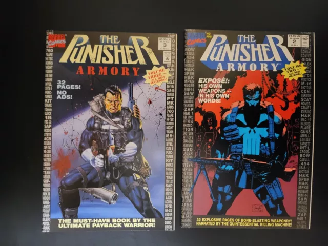 The Punisher Armory #2 & 3 Marvel Comics 1991 ( 2 Comic Lot)