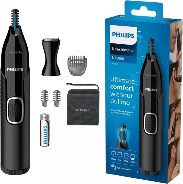 Philips Series NT5650/16 5000, Rifinitore a Batteria per Naso, Orecchie E Soprac