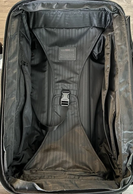 TUMI ALPHA Black Nylon Wheeled Carry-on Suitcase Business 22922DH Expandable 17