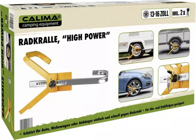 LAS Radkralle High Power 13 bis 16 Zoll Räder Diebstahlsicherung Wegfahrsperre 2