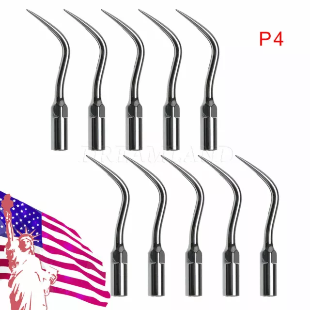 10*Ultrasonic Scaler Tip Insert Tip P4 fit EMS Scaling Hanpiece CJA-S