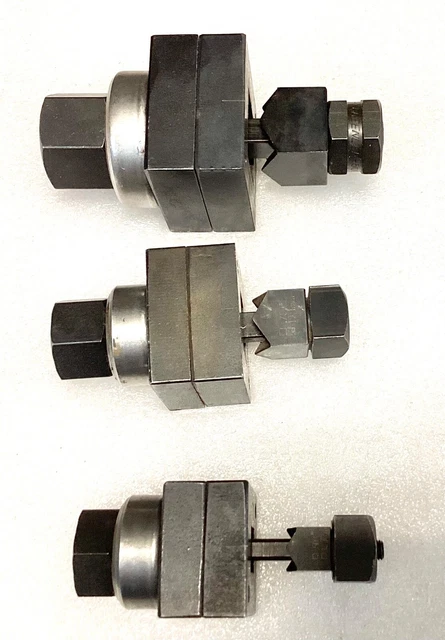 LOT (3) Greenlee 1" Square Punch + 3/4” Sq. Punch + 1/2” Sq. Punch NICE