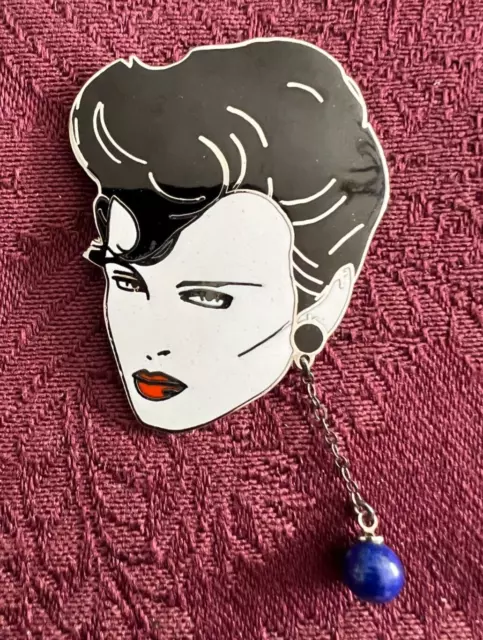 RARE Patrick Nagel Enamel Brooch Pin Acme Design Studios 1988 Limited Edition RARE Patrick Nagel Enamel Brooch Pin Acme Design Studios 1988 Limited Edition