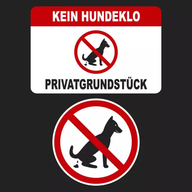 Kein Hundeklo Hundetoilette Schild Privatgrund Hinweis Verbot Hundekot Hundehauf