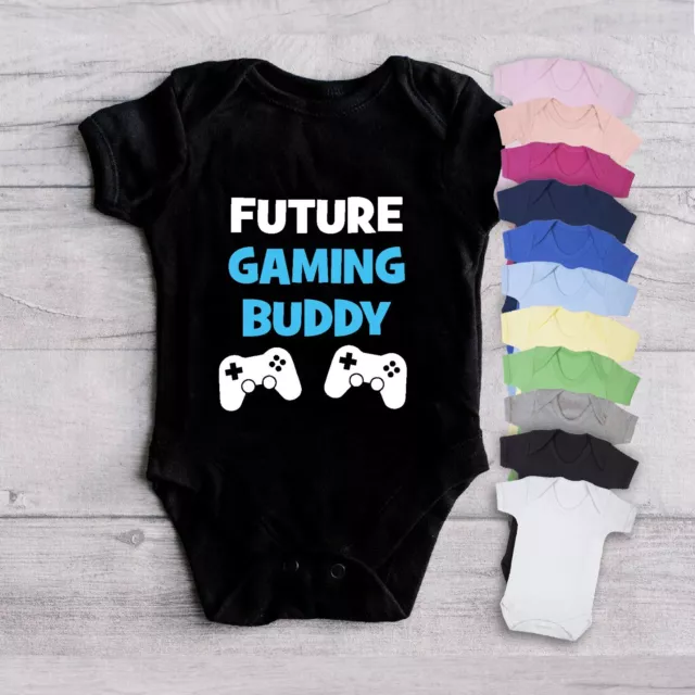 Future Gaming Buddy Baby Bodysuit Babygrow Vest Geeky Funny Gift Mum Dad Gamer