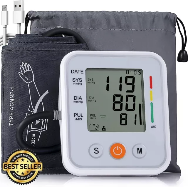 Tensiómetro digital de brazo maquina medidor de presión arterial automático FDA