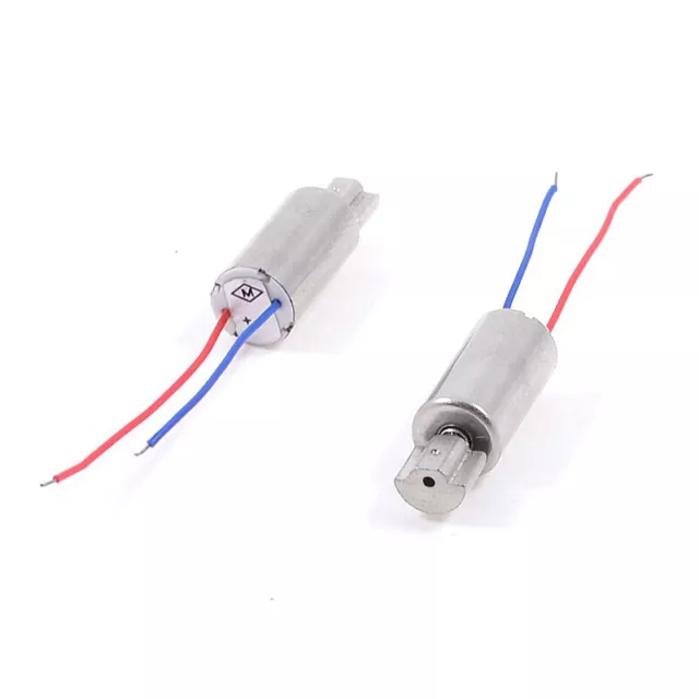 2 Stueck DC 1.5V-3V 6mm x 12mm  Vibrationsmotor ohne Eisenkern fuer Flugzeu6579