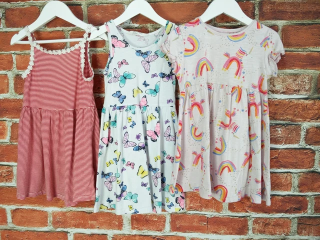 Pacchetto Ragazze Età 4-5 Anni Next H&M Abiti Estivi Unicorno Farfalla 110Cm